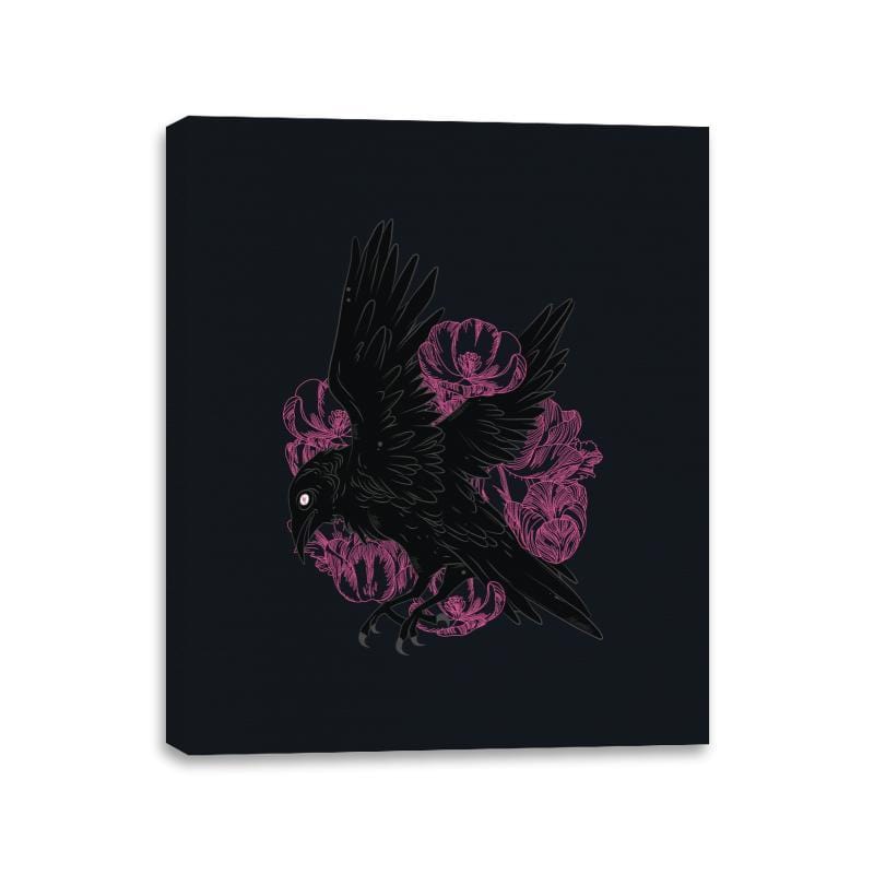 Nevermore Raven - Canvas Wraps Canvas Wraps RIPT Apparel 11x14 / Black