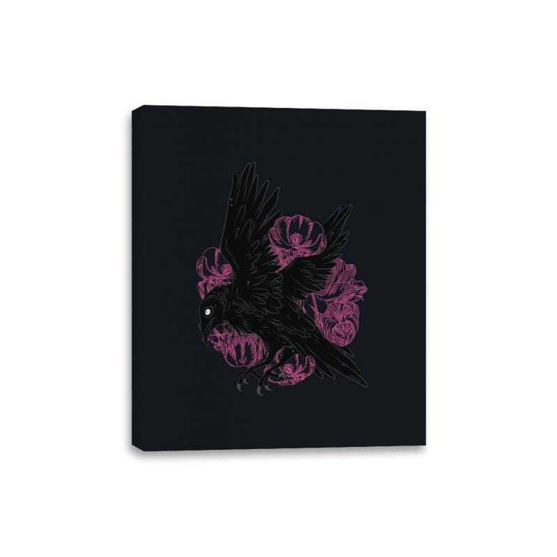 Nevermore Raven - Canvas Wraps Canvas Wraps RIPT Apparel 8x10 / Black