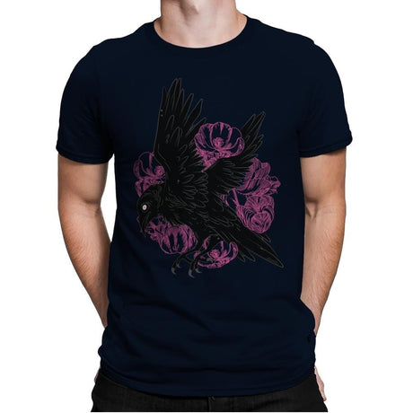 Nevermore Raven - Mens Premium T-Shirts RIPT Apparel Small / Midnight Navy