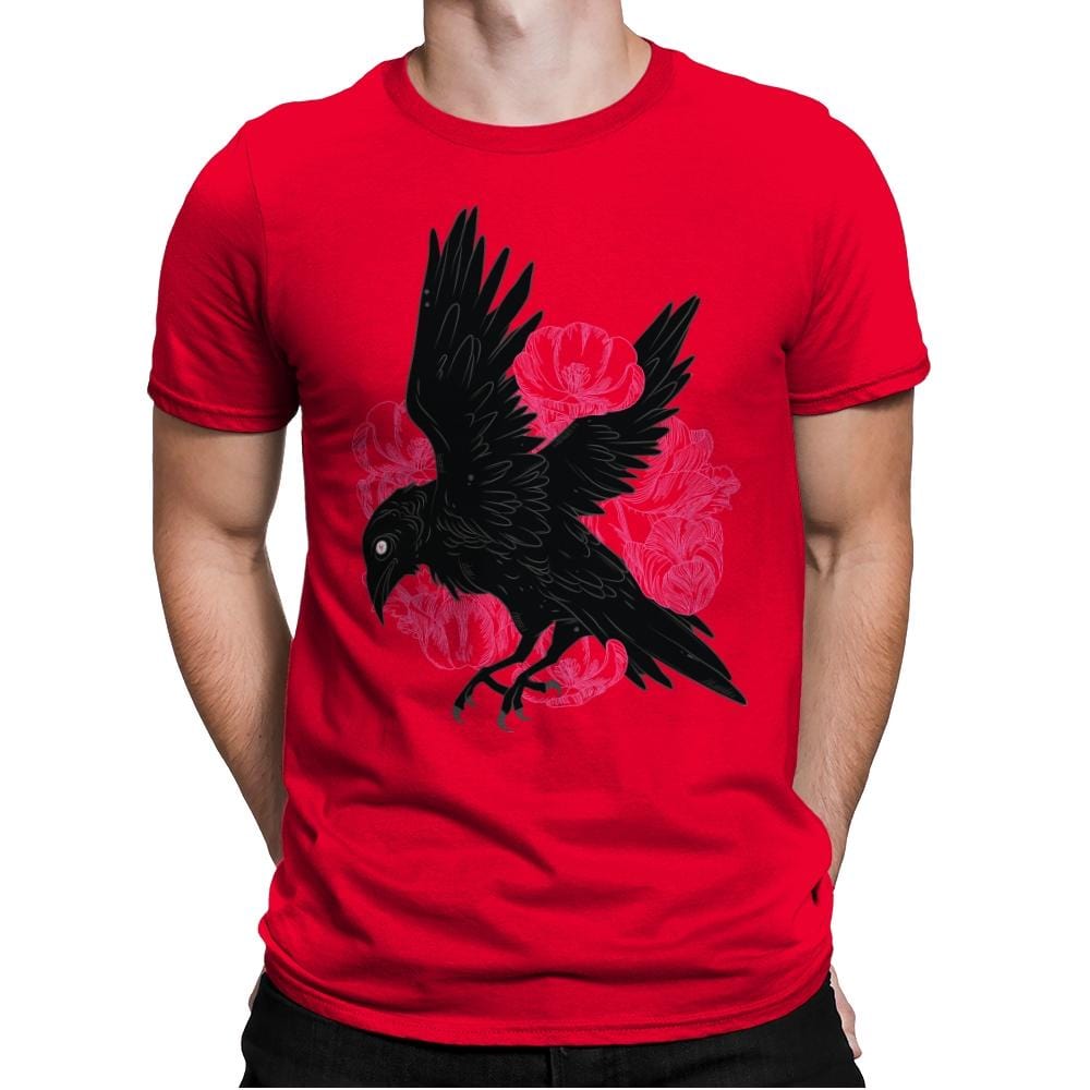 Nevermore Raven - Mens Premium T-Shirts RIPT Apparel Small / Red