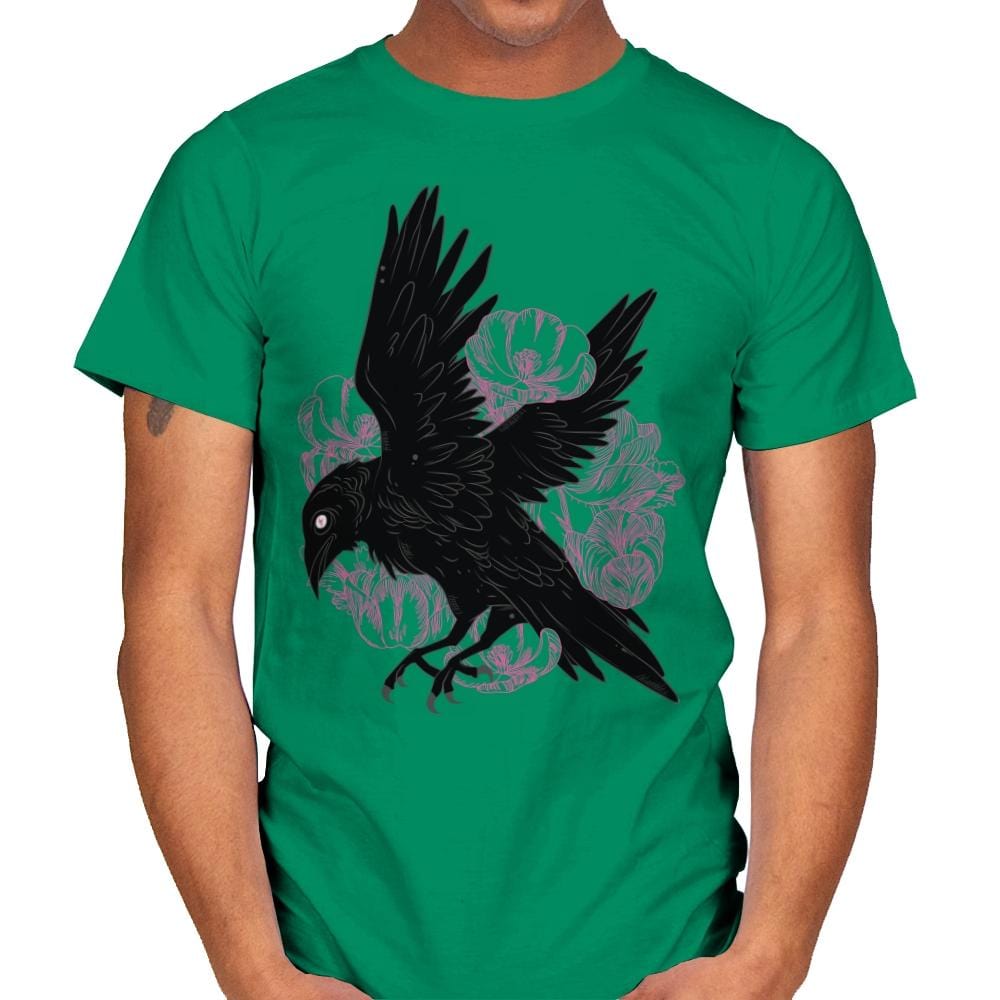 Nevermore Raven - Mens T-Shirts RIPT Apparel Small / Kelly
