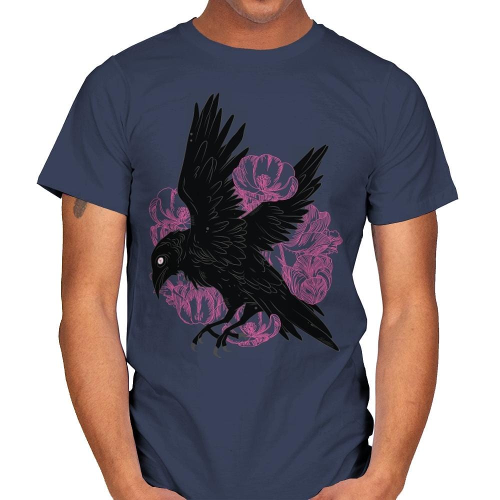 Nevermore Raven - Mens T-Shirts RIPT Apparel Small / Navy