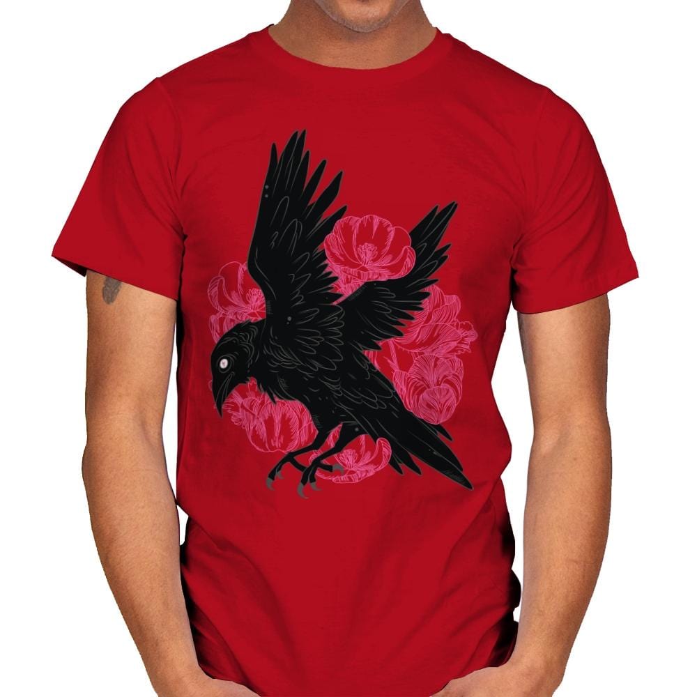 Nevermore Raven - Mens T-Shirts RIPT Apparel Small / Red