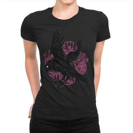 Nevermore Raven - Womens Premium T-Shirts RIPT Apparel Small / Black
