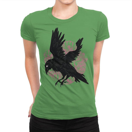 Nevermore Raven - Womens Premium T-Shirts RIPT Apparel Small / Kelly
