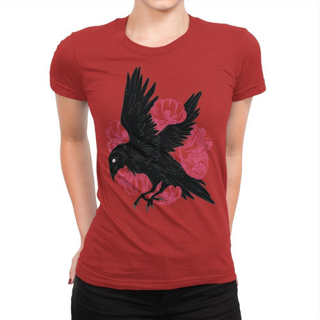 Nevermore Raven - Womens Premium T-Shirts RIPT Apparel Small / Red