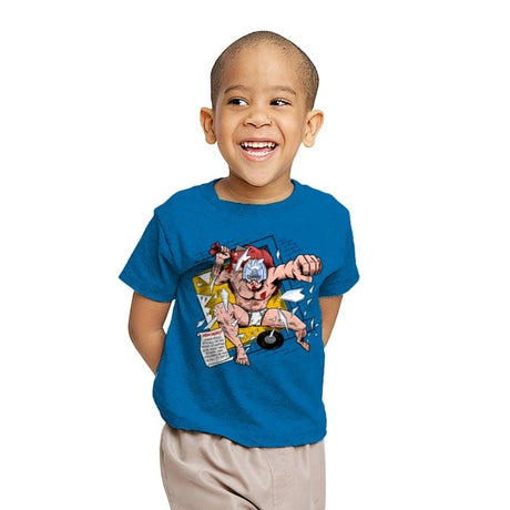 New Hero? - Youth T-Shirts RIPT Apparel X-small / Sapphire