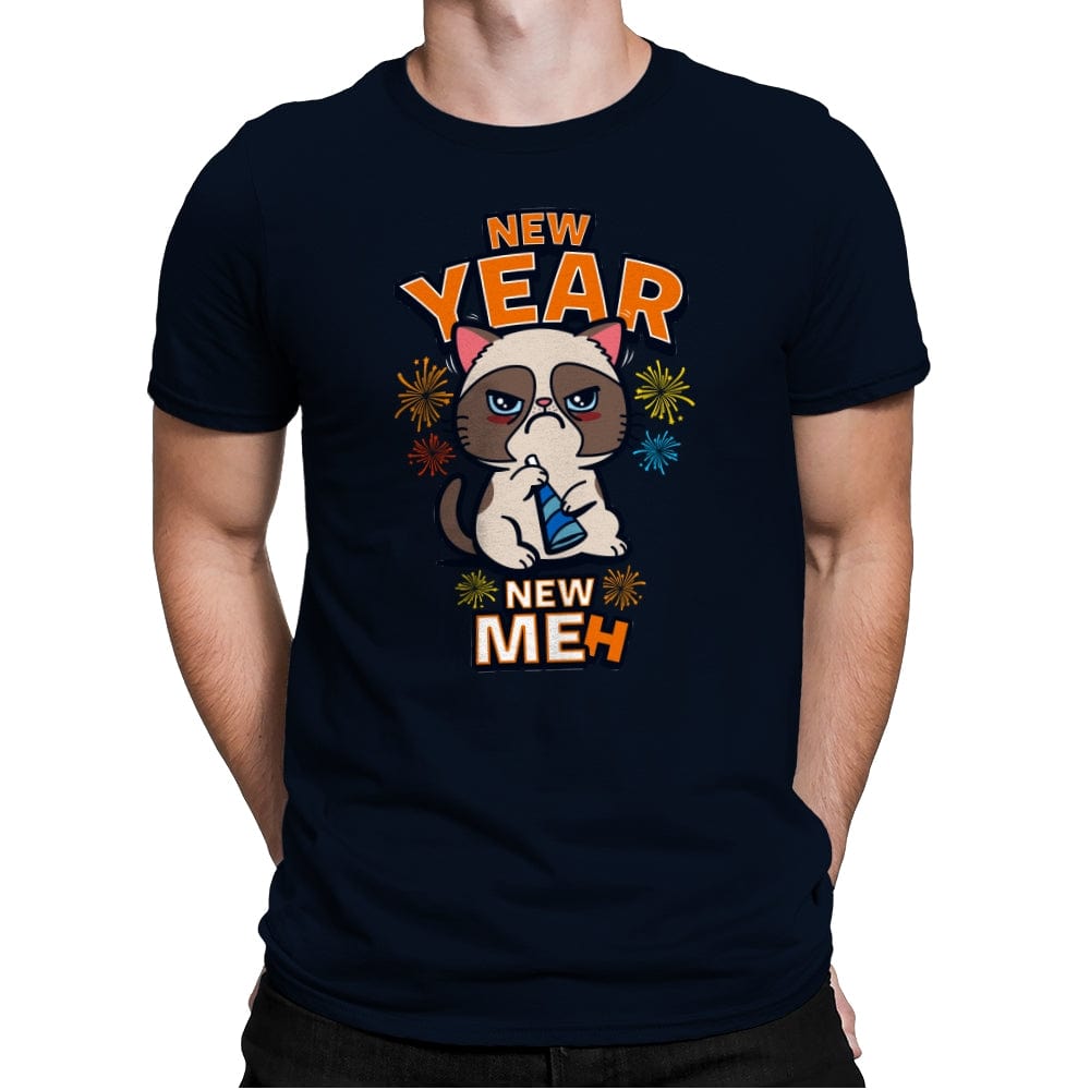 New Year, New Meh - Mens Premium T-Shirts RIPT Apparel Small / Midnight Navy