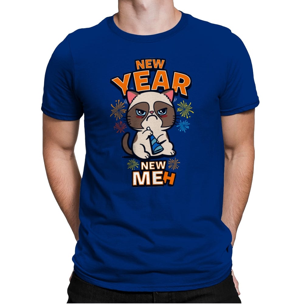 New Year, New Meh - Mens Premium T-Shirts RIPT Apparel Small / Royal