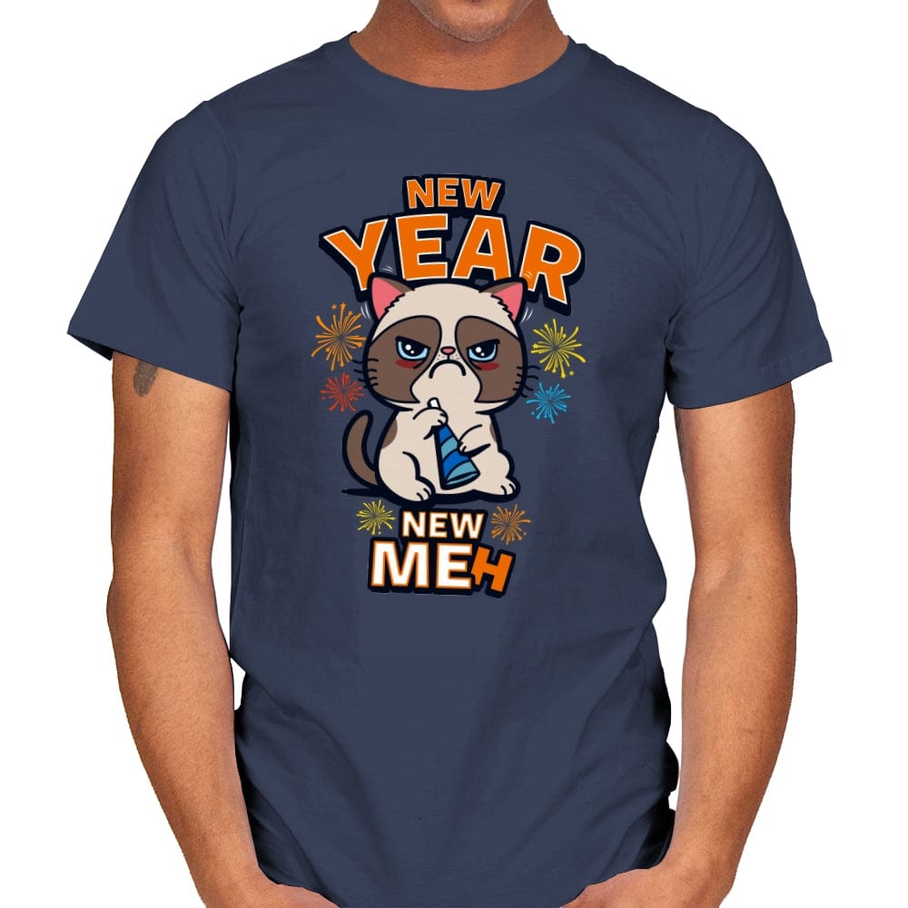 New Year, New Meh - Mens T-Shirts RIPT Apparel Small / Navy