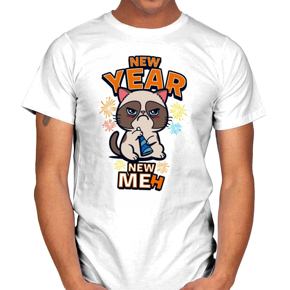 New Year, New Meh - Mens T-Shirts RIPT Apparel Small / White