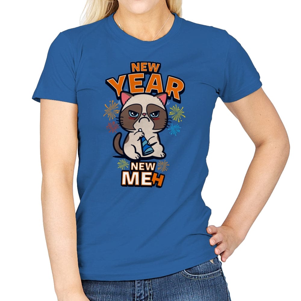 New Year, New Meh - Womens T-Shirts RIPT Apparel Small / Royal