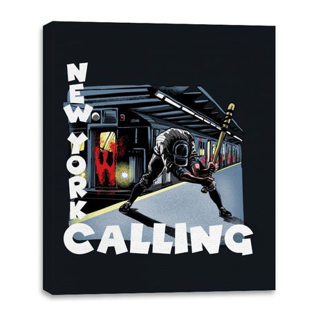 New York Calling - Canvas Wraps Canvas Wraps RIPT Apparel 16x20 / Black