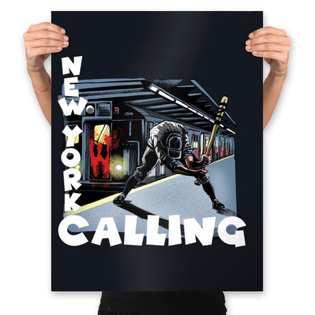 New York Calling - Prints Posters RIPT Apparel 18x24 / Black
