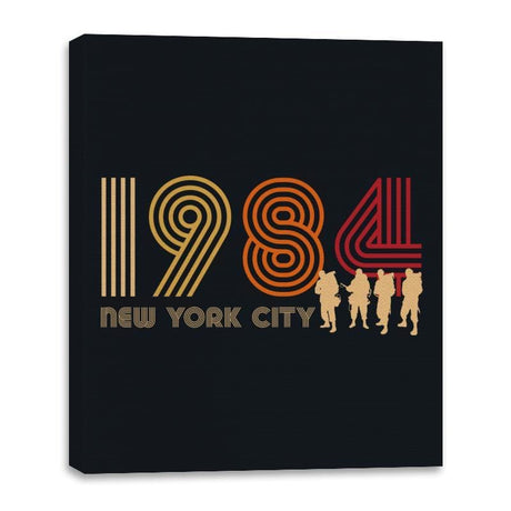New York City 1984 - Canvas Wraps Canvas Wraps RIPT Apparel 16x20 / Black