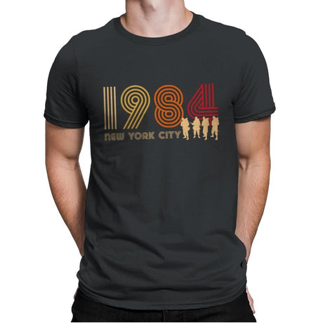New York City 1984 - Mens Premium T-Shirts RIPT Apparel Small / Heavy Metal