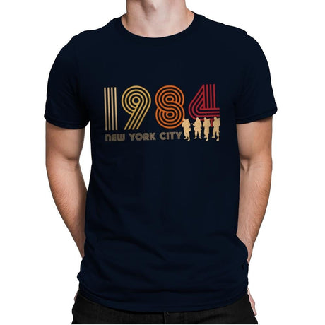 New York City 1984 - Mens Premium T-Shirts RIPT Apparel Small / Midnight Navy