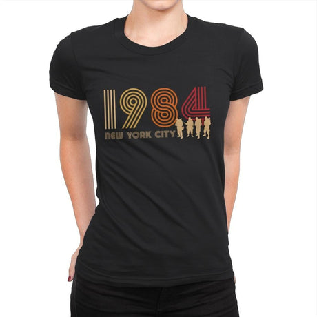 New York City 1984 - Womens Premium T-Shirts RIPT Apparel Small / Black