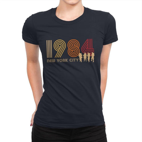New York City 1984 - Womens Premium T-Shirts RIPT Apparel Small / Midnight Navy