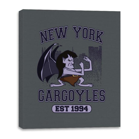 New York Gargoyles - Shirt Club - Canvas Wraps Canvas Wraps RIPT Apparel 16x20 / Charcoal