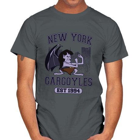 New York Gargoyles - Shirt Club - Mens T-Shirts RIPT Apparel Small / Charcoal