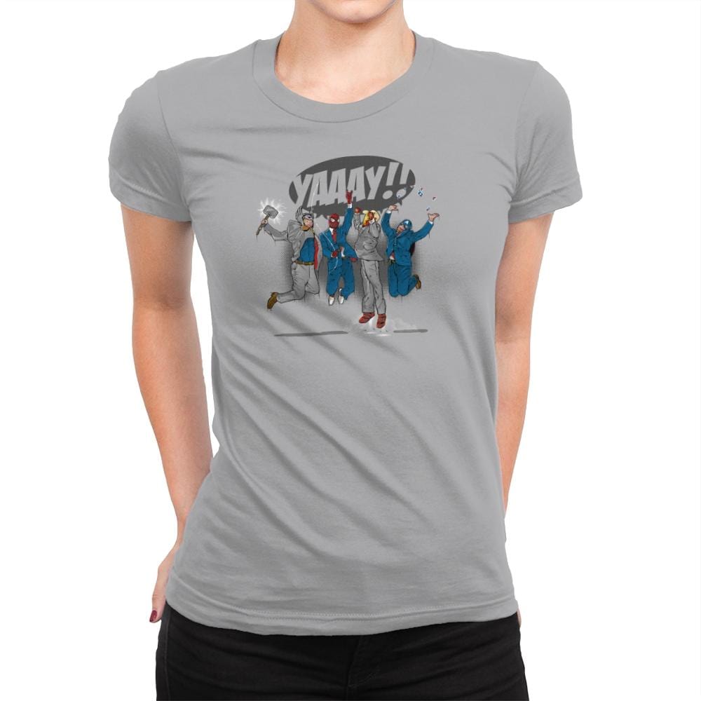 News Team Assemble Exclusive - Womens Premium T-Shirts RIPT Apparel Small / Heather Grey