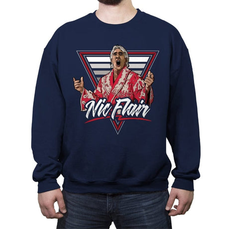 Nic Flair - Crew Neck Sweatshirt Crew Neck Sweatshirt RIPT Apparel Small / Navy