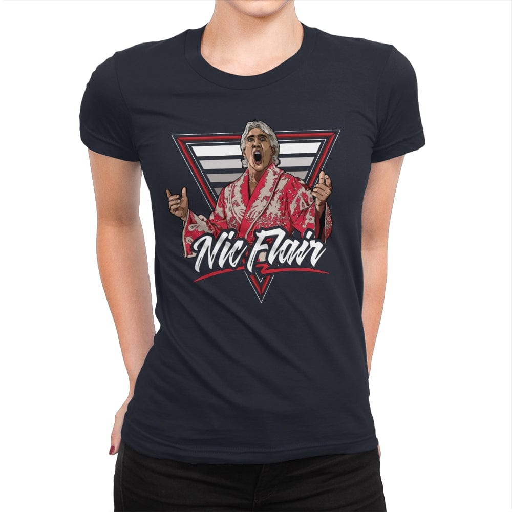 Nic Flair - Womens Premium T-Shirts RIPT Apparel Small / Midnight Navy