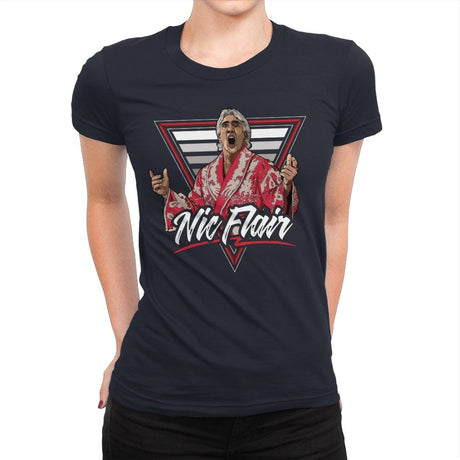 Nic Flair - Womens Premium T-Shirts RIPT Apparel Small / Midnight Navy