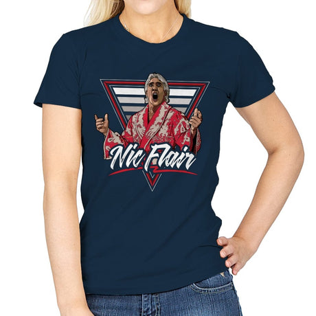 Nic Flair - Womens T-Shirts RIPT Apparel Small / Navy