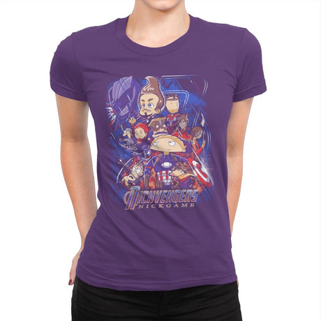 Nickgame - Anytime - Womens Premium T-Shirts RIPT Apparel Small / Purple Rush