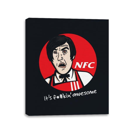 Nicky's Fried Chicken - Canvas Wraps Canvas Wraps RIPT Apparel 11x14 / Black