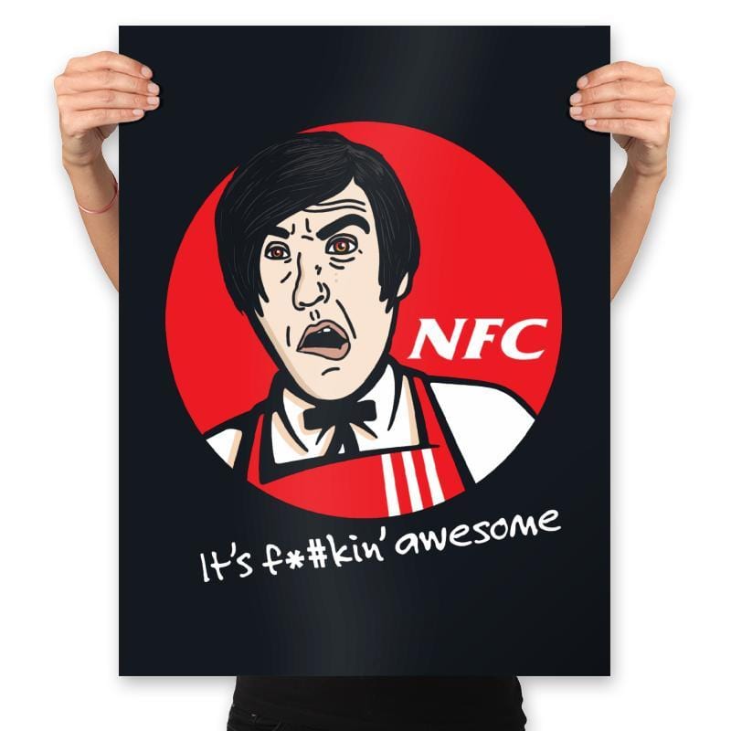 Nicky's Fried Chicken - Prints Posters RIPT Apparel 18x24 / Black