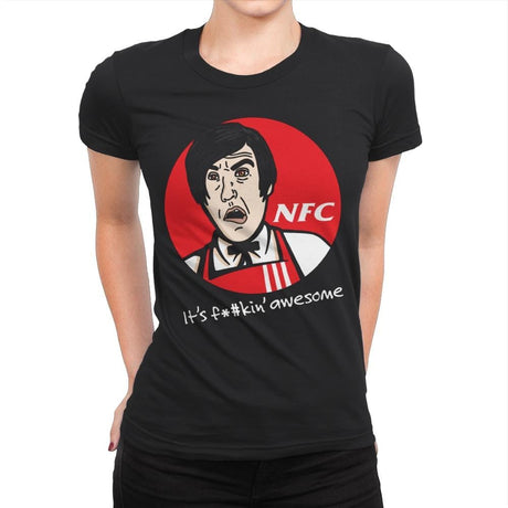 Nicky's Fried Chicken - Womens Premium T-Shirts RIPT Apparel Small / Black
