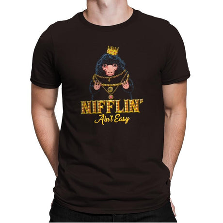 Nifflin' Ain't Easy Exclusive - Mens Premium T-Shirts RIPT Apparel Small / Dark Chocolate