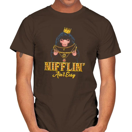Nifflin' Ain't Easy Exclusive - Mens T-Shirts RIPT Apparel Small / Dark Chocolate