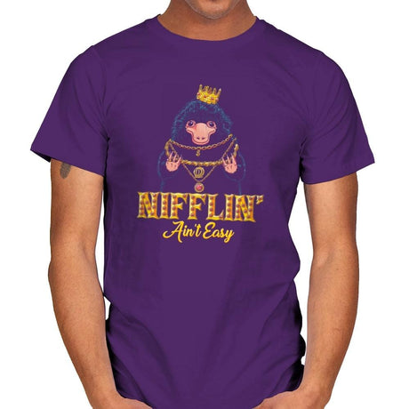 Nifflin' Ain't Easy Exclusive - Mens T-Shirts RIPT Apparel Small / Purple