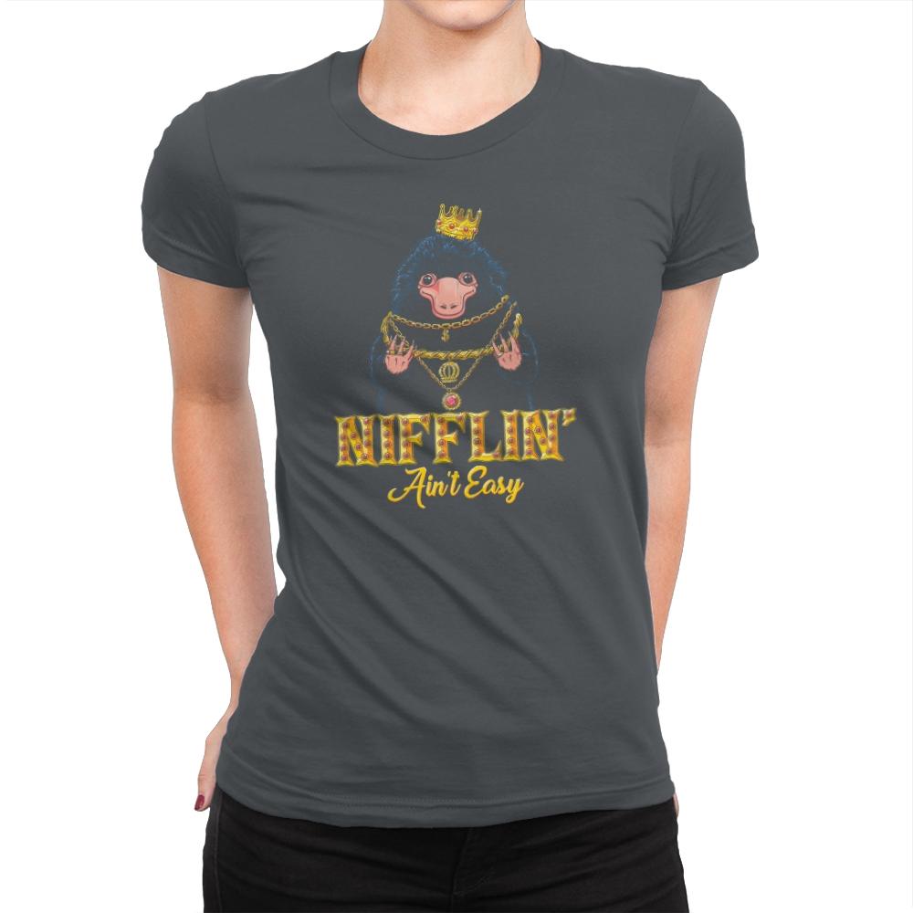 Nifflin' Ain't Easy Exclusive - Womens Premium T-Shirts RIPT Apparel Small / Heavy Metal