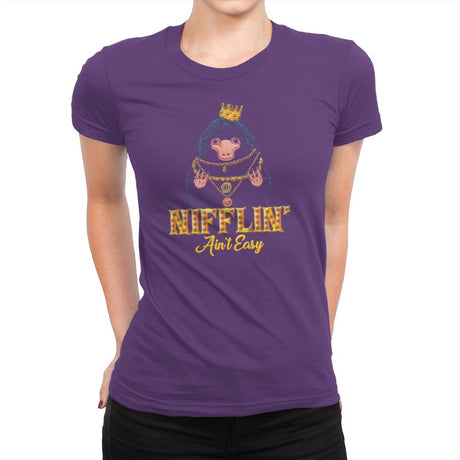 Nifflin' Ain't Easy Exclusive - Womens Premium T-Shirts RIPT Apparel Small / Purple Rush