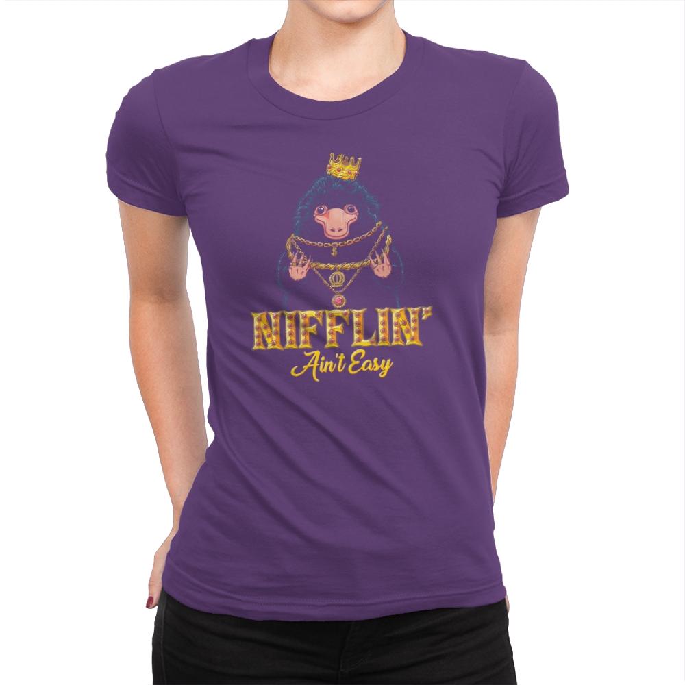 Nifflin' Ain't Easy Exclusive - Womens Premium T-Shirts RIPT Apparel Small / Purple Rush