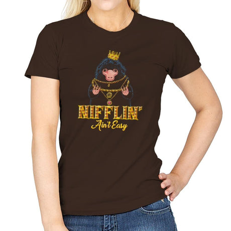 Nifflin' Ain't Easy Exclusive - Womens T-Shirts RIPT Apparel Small / Dark Chocolate