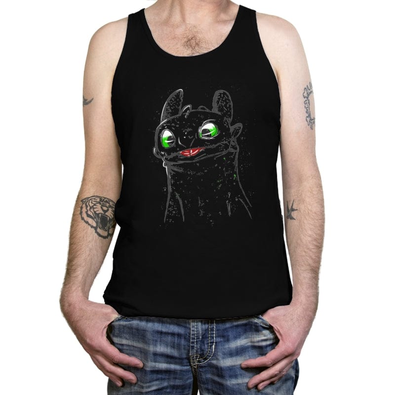 Night Fury Face - Tanktop Tanktop RIPT Apparel X-Small / Black