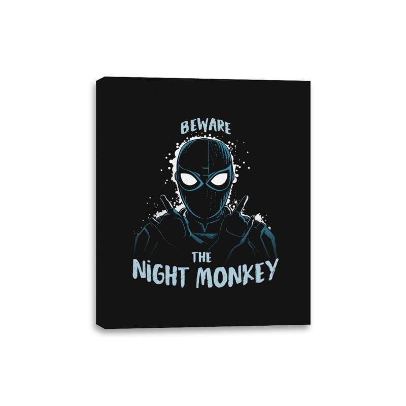 Night Monkey - Canvas Wraps Canvas Wraps RIPT Apparel 8x10 / Black