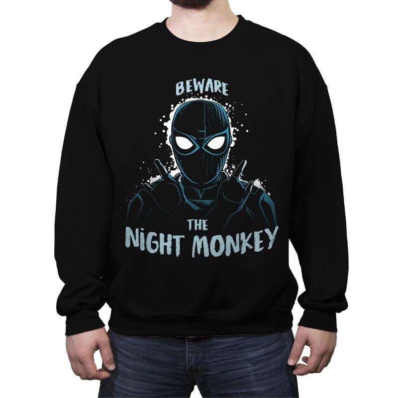 Night Monkey - Crew Neck Sweatshirt Crew Neck Sweatshirt RIPT Apparel