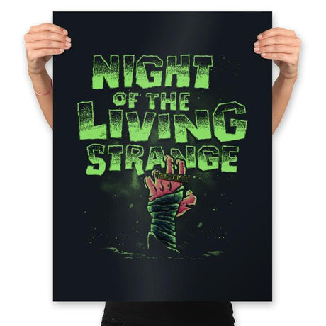 Night of the Living Strange - Prints Posters RIPT Apparel 18x24 / Black