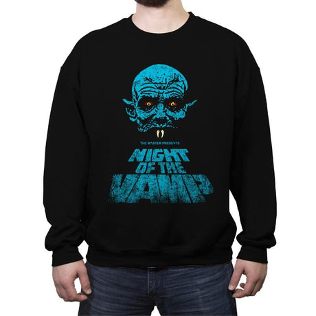 Night of the Vamp - Crew Neck Sweatshirt Crew Neck Sweatshirt RIPT Apparel Small / Black