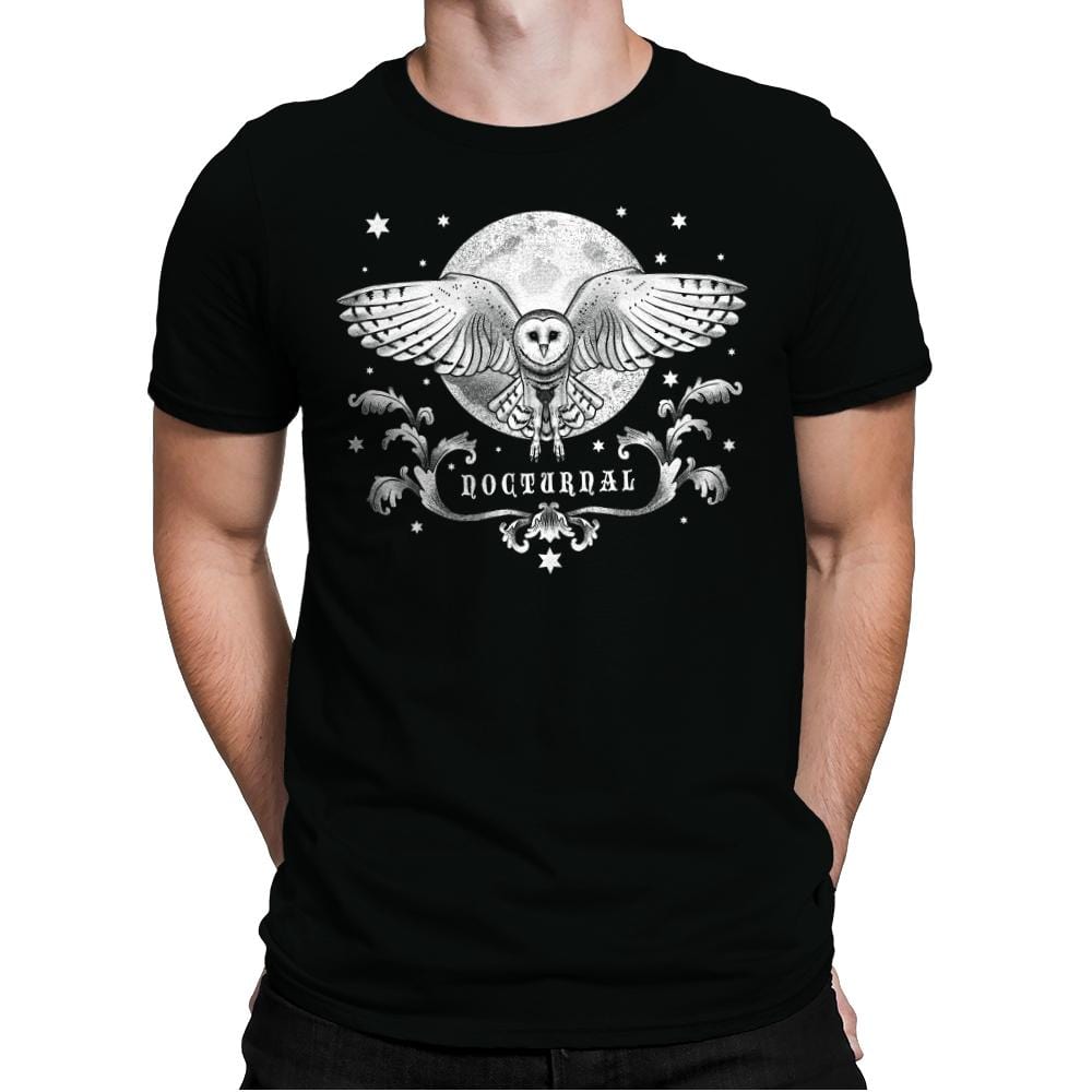 Night Owl - Mens Premium T-Shirts RIPT Apparel Small / Black