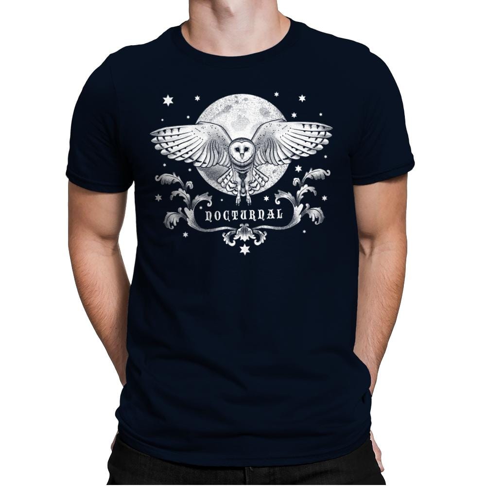 Night Owl - Mens Premium T-Shirts RIPT Apparel Small / Midnight Navy