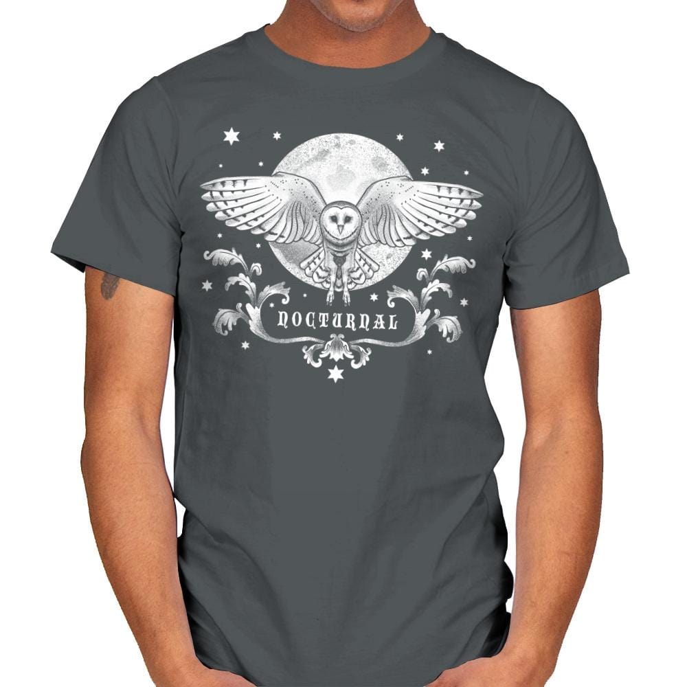 Night Owl - Mens T-Shirts RIPT Apparel Small / Charcoal
