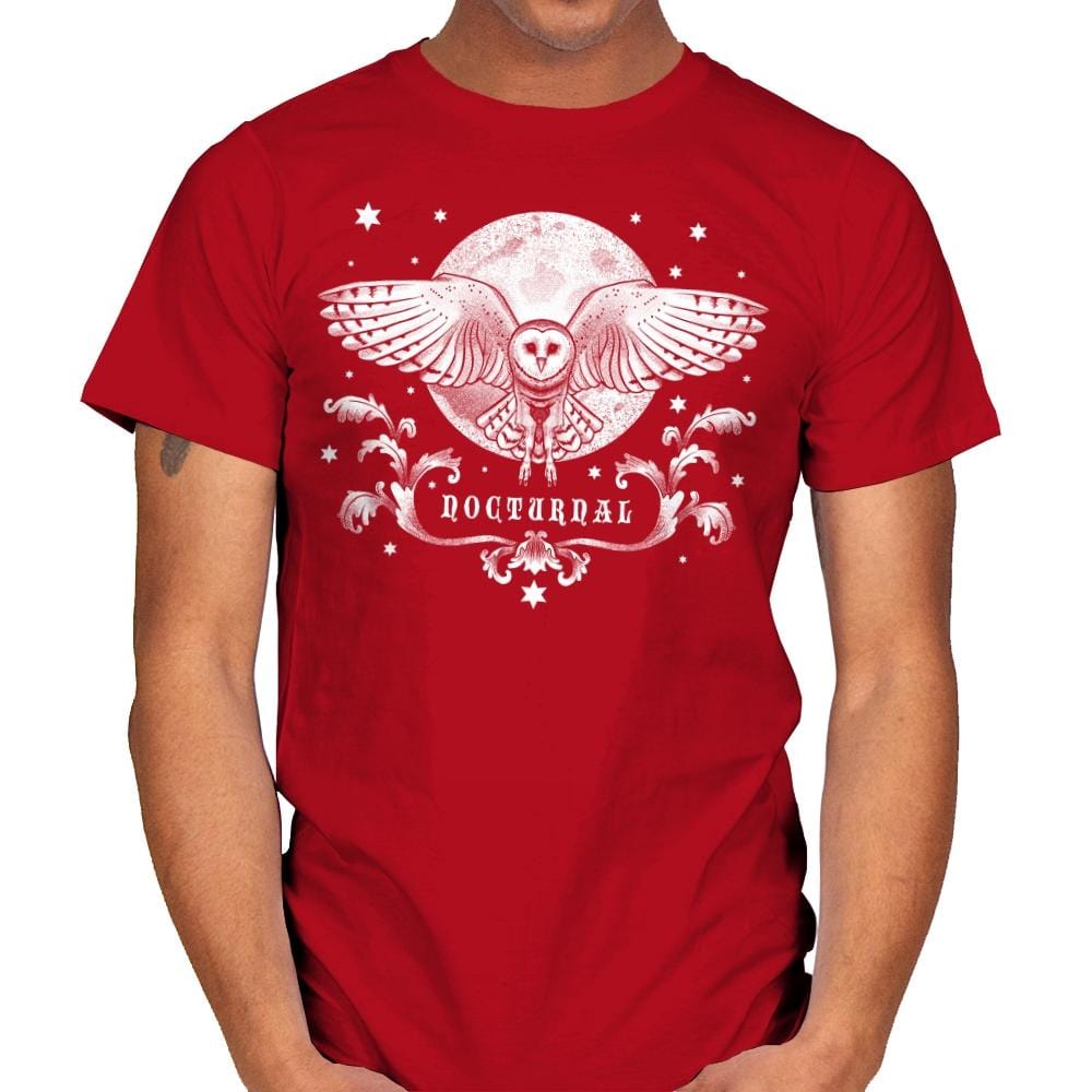 Night Owl - Mens T-Shirts RIPT Apparel Small / Red